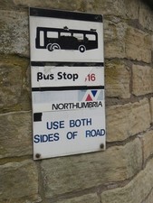 Photo 8x6 Old bus stop sign
