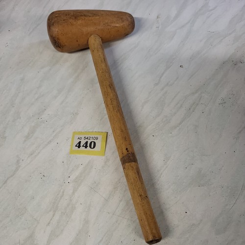 Vintage lead bossing mallet - lead,
