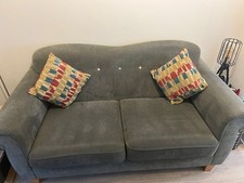 2 Seater Sofa Grey, Coloured