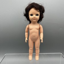Vintage Rosebud Doll Hard Plastic Sleepy Eyes Brunette 6.5 Inch 1960s Backstamp