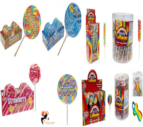 Giant swirl lollipops assorted - giant,