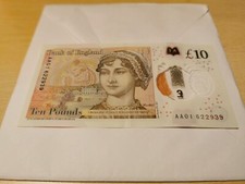 aa01 ten pound note. Very Nice