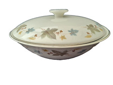 Ridgway White Mist Covered Serving Tureen Vine Leaves Vinewood