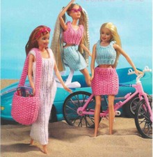 Knitting pattern copy 2095.  Dolls clothes outfits for Barbie Sindy etc   DK