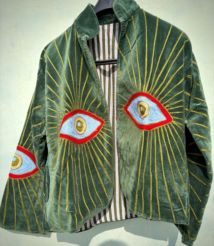 Vintage green velvet - vintage, jacket