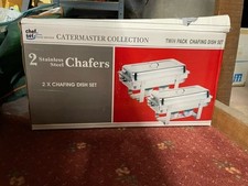 2 Sets Chafing Dish Buffet Set 9L Chafer 2 Full And 2 Half Size Food Warmer Pans