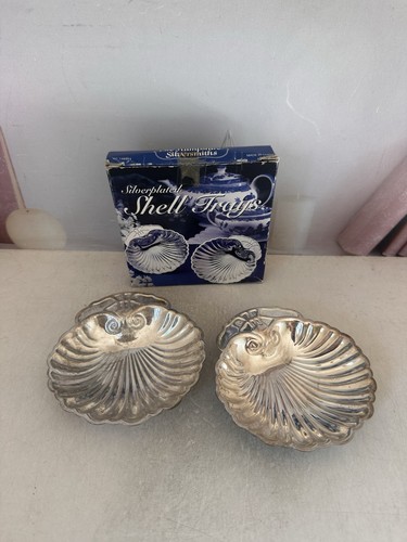 Silver plated shell trays - plated,
