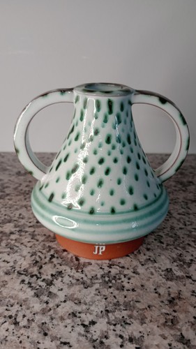 Studio pottery vase glazed - pottery,