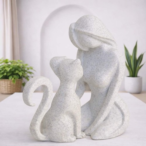 Abstract cat woman sculpture - cat, &