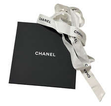 New Chanel Box, Chanel Gift Box, Black = 17cm x 17cm x 4cm and Ribbon