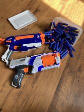 Nerf Elite Strongarm & Splitstrike Gun Blaster with Tub of Bullets