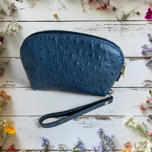 Dark teal italian ostrich - teal,