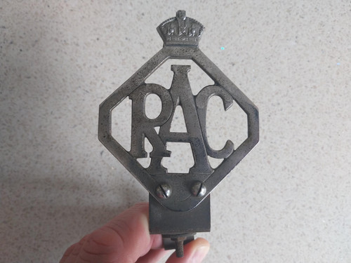 Genuine vintage rac car badge - genuine,
