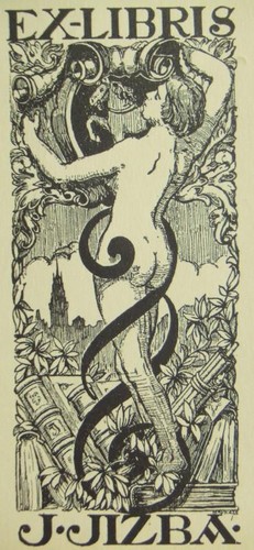 Ex-Libris woodcut engraving