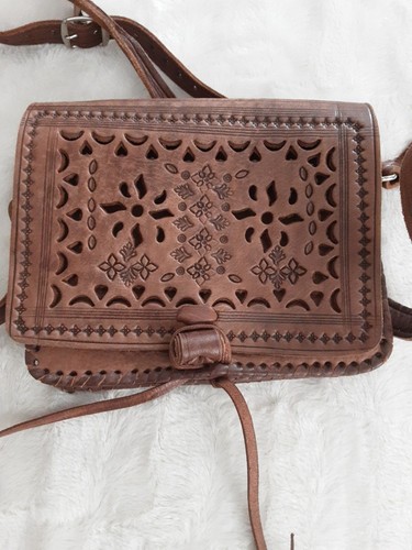Moroccan hand tooled brown - moroccan, hand-tooled