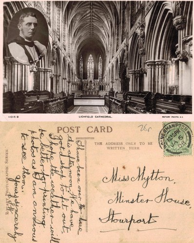 Vintage postcard lichfield - postcard,