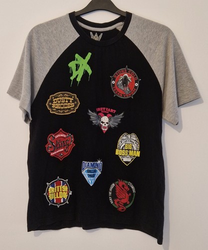 Wwe black grey shirt - wwe, bret
