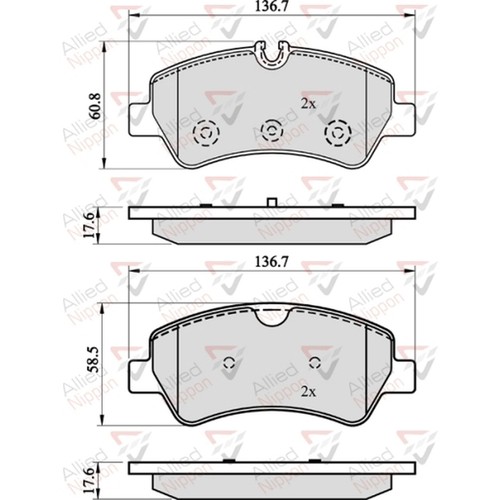 Brake pads set - brake, ford