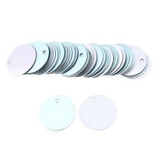 50x Aluminium Blank Tags Flat