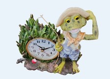 Vtg Frog Fishing Figurine