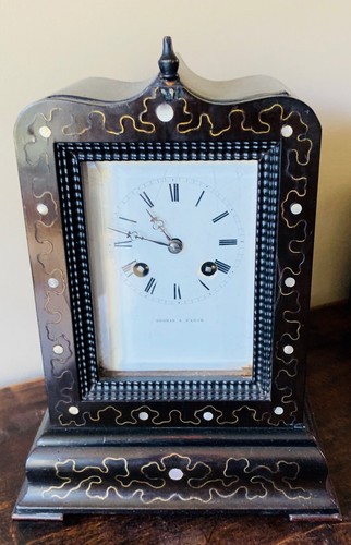 Antique regency clock silk - antique,
