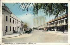 Sebring Florida FL Main Street Classic Cars Truck Vintage Postcard