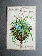 Victorian New Year Card Basket