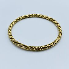 18ct Gold Slave Bangle - 7 Inch Circumference - REF-590