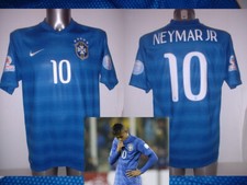 Brazil Neymar Jr Large Shirt Jersey Soccer NIKE Football 2015 Copa America Top