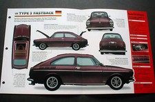 1970 VOLKSWAGEN CUSTOM TYPE 3 FASTBACK IMP BROCHURE '70