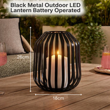 Next Outdoor LED Lantern Black