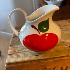 Vintage Bavarian German Porcelain Jug with Red Apple – Retro – Great! –