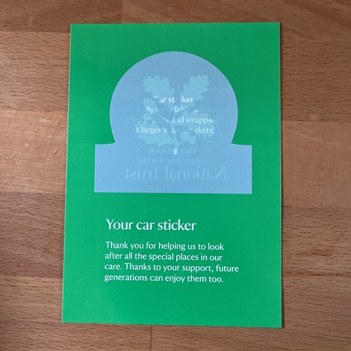 National trust car sticker - national,