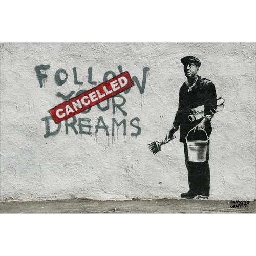 Banksy graffiti follow - banksy's, |
