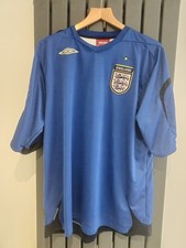 England Goalkeeper Blue 2006/08 short sleeved shirt XXL