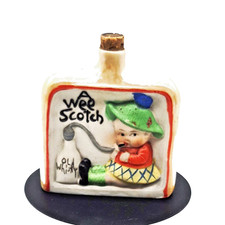 VTG Wee Scotch Novelty Minature Whiskey Bottle Made Japan 3.5 "Tall X 3.5 " Long