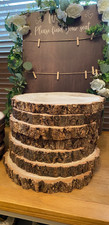 large wooden bark tree logs