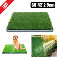 Pet Dog Toilet Mat Indoor Restroom Training Grass Potty Pad Loo Tray Large Puppy