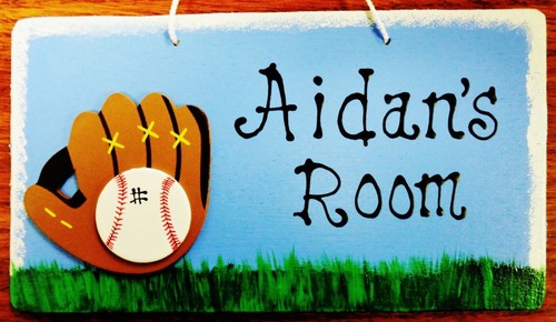 Personalize baseball sign - personalize,