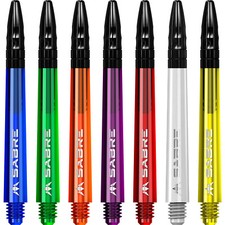 MISSION SABRE Dart Stems, Coloured Base with Black Tops, All Colours,  3 Lengths