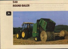 John Deere "540" Round Baler Brochure Leaflet