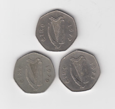 1977 1978 & 1979 Ireland Irish Near Uncirculated 50p Coins Large (IR12-12A)