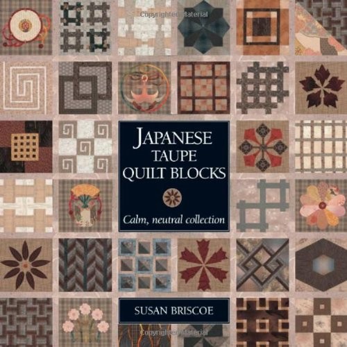 Japanese taupe quilt blocks - quilt,