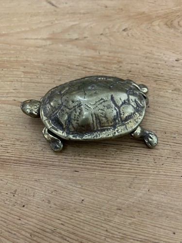 Vintage brass tortoise - brass,