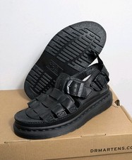 Dr. Martens Arc Mono Black Leather Ladies Sandals Size 4 Fisherman Doc Martens