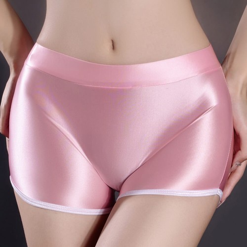 Ladies shiny glossy hot pants - glossy,