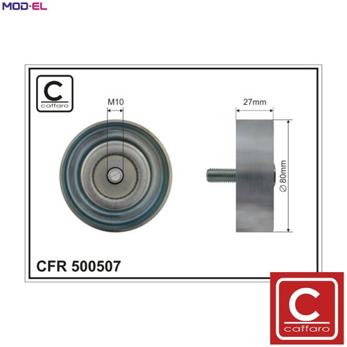 Deflectionguide pulley vribbed - deflectionguide,