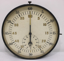 Rare 1920's HAC Wall Mounted Timer 8" Stop Clock, Working