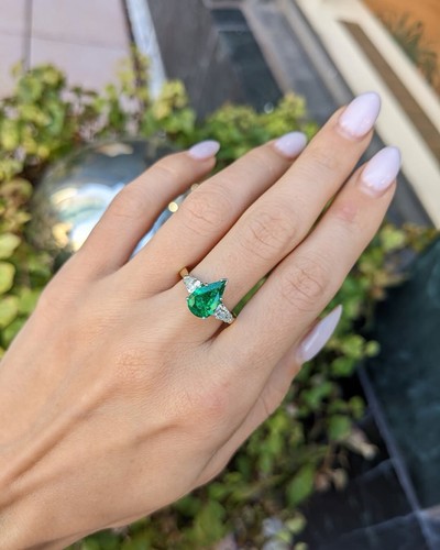 Zambian emerald ring - emerald,