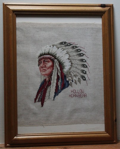 Hollow horn bear framed - hollow,